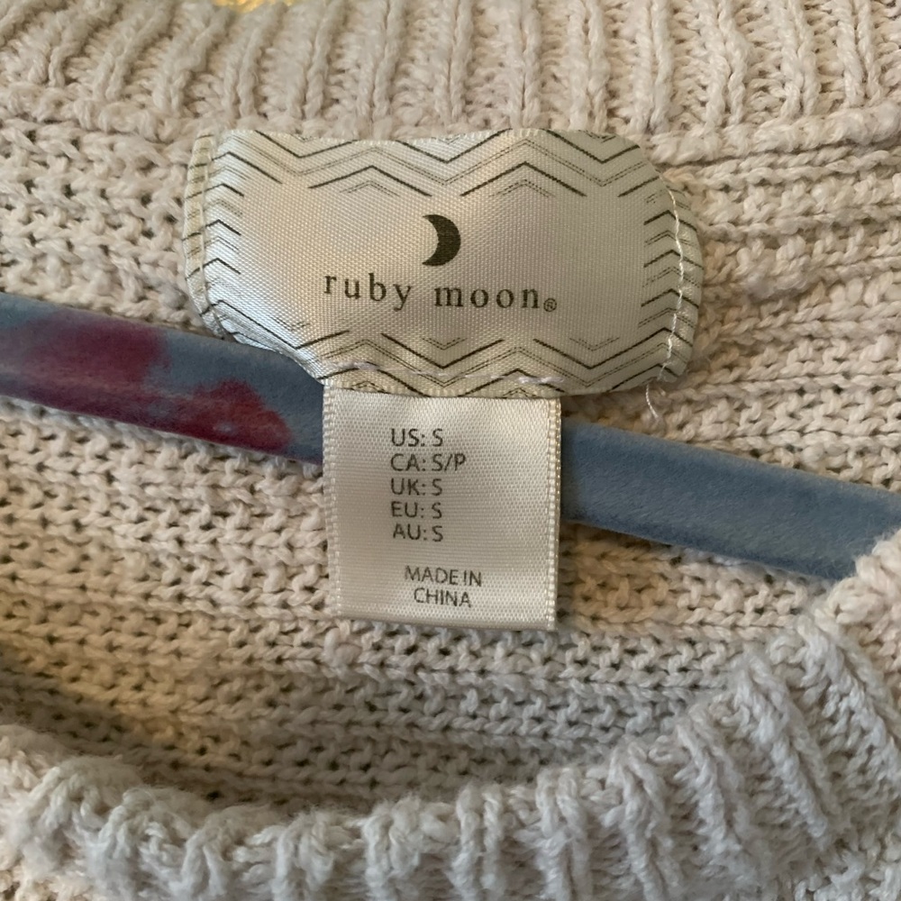 Ruby Moon Bohemian Style Sweater Size S Like New - image 6